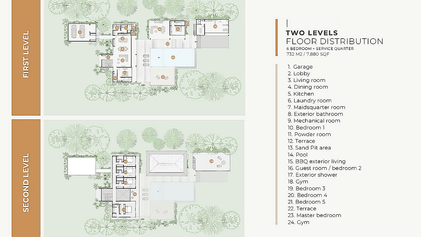 12440-Plan du premier niveau de la villa 1