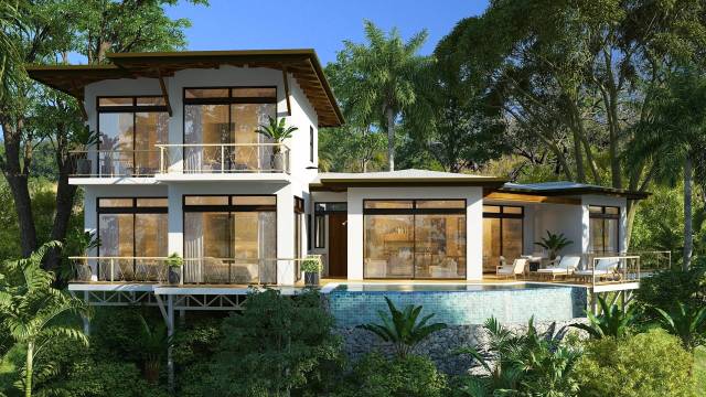 Villa neuve avec vue mer en vente à Tamarindo.